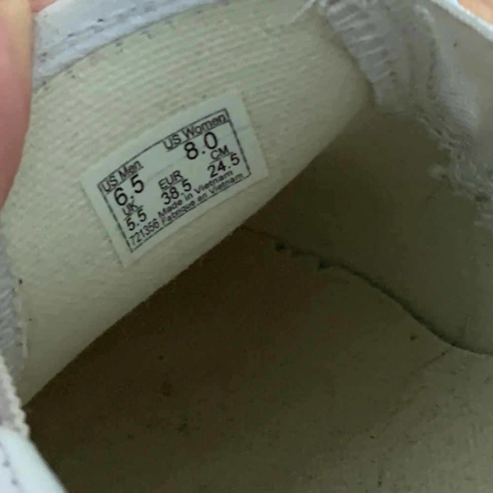 Brand new without box, white leather vans. - Picture 5 of 6